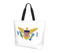 AOOEDM Simpatica borsa tote con la bandiera delle Isole Vergini per donna, esteticamente graziosa, borsa riutilizzabile per la spesa, il lavoro, la spiaggia e i viaggi.