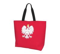 AOOEDM Simpatiche borse tote con la bandiera della Polonia, borsa a tracolla da donna per la spesa, borsa riutilizzabile polacca per lavoro, spiaggia e viaggi.