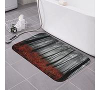 AOOEDM Tappetino da bagno in terra di diatomee con alberi e cespugli di nebbia, 16×24 pollici