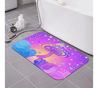 AOOEDM Tappetino da bagno in terra di diatomee con funghi botanici, 16×24 pollici