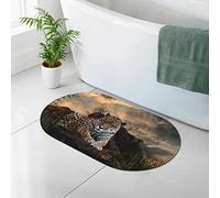 AOOEDM Tappetino per diatomee con stampa leopardo animale africano, tappetino per a in terra di diatomee, tappetino da bagno antiscivolo ad asciugatura rapida, 19,7x31,5 pollici