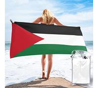 AOOEDM Telo mare in microfibra bandiera palestinese, coperta per asciugamani oversize ad asciugatura rapida per campeggio in piscina da viaggio