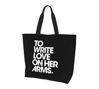 AOOEDM To Write Love On Her Arms Borsa per la spesa riutilizzabile in tela da donna