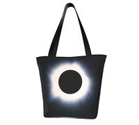 AOOEDM Total Solar Eclipse Borsa della spesa riutilizzabile Borsa della spesa Borsa a tracolla casual Borsa a mano per uomo Donna Borsa da mercato ECO Borsa da spiaggia Borsa da viaggio