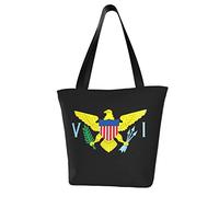 AOOEDM Tote Bag US Virgin Islands National Flag Borse per la spesa Piccola borsa da mercato riutilizzabile Borse da spiaggia Borse da viaggio