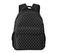 AOOEDM Zaino da college resistente, leggero per adolescenti, donne, uomini, grande capacità e comodo zaino per libri, forbici da barbiere, zaino per laptop nero per l'escursionismo