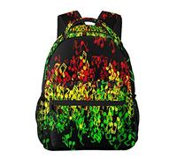 AOOEDM Zaino per la scuola divertente per uomini e donne, scuola media superiore, antigraffio, leggero, da viaggio, per escursionismo, zaino per musica Rasta, reggae, per bottiglia di libri di testo