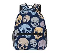 AOOEDM Zaino per laptop Borsa per computer antifurto, Zaini per escursionismo leggeri da uomo Donna, Borse per libri carine Zaino per college per adolescenti, Motivo per denti per odontoiatria Bianco