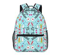 AOOEDM Zaino per laptop da viaggio per ragazzo e ragazza, grande borsa per computer resistente all'acqua Business College Bookbag (tessuto eclettico motivo senza cuciture animale)