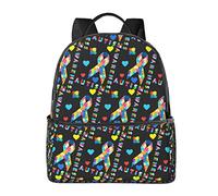 AOOEDM Zaino per uomo donna, zaino per laptop da 15 pollici, borsa per computer aziendale, borsa da viaggio, motivo bassotto dorato o modello Doxie, grande zaino per il weekend, regali