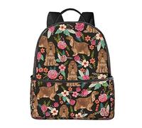 AOOEDM Zaino per uomo donna, zaino per laptop da 15 pollici, borsa per computer aziendale, borsa da viaggio, motivo bassotto dorato o modello Doxie nero, grande zainetto per il weekend, regali