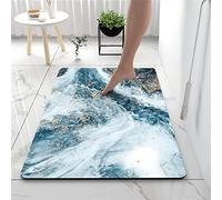 Aoojlo Tappetino da Bagno, Tappeto Bagno Antiscivolo Lavabile, Tappeti Bagno Assorbenti, Bath Mat, Tappetino da Bagno Morbido, per Bagno, Tappetino Doccia, Cucina, Tappeto Ingresso, Onda-40x60cm