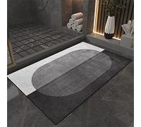 Aoojlo Tappeto Bagno Antiscivolo, Tappeti Bagno Assorbenti, 100x160cm, Tappetino da Bagno Morbido, Tappetini per il Bagno, Bagno Tappeto Super Assorbente, Asciugatura Veloce Lavabile, Grigio