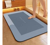 Aoojlo Tappeto Bagno, Tappeti Bagno, Tappeto Ingresso Interno, Tappetino Bagno Pietra, Tappeto Bagno Assorbente Antiscivolo, Tappeto Doccia Ingresso, Tappetino Doccia, Tappetini Bagno, Blue 140x200cm