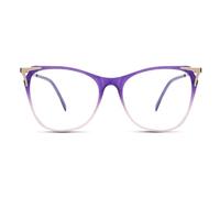 AOOLIA Grande Occhiali da Lettura Donna, UV400 Filtro Luce Blu - Montatura in Metallo Leggero, Computer e Lettura (Viola, 0.5, x)