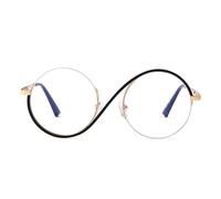 AOOLIA Occhiali da Lettura Presbiopia Anti Luce Blu con Lenti Antiriflesso Uomo e Donna Leggero Telaio Rotondo Vintage Occhiali per Donna Ragazza (Nero, 3)