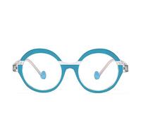 AOOLIA Rotondo Occhiali da Lettura Retrò Occhiali Presbiopia Lettori perTablet Gaming Ufficio Riposo Per Donna e Uomo Presbiopia Anti Luce Blu Acetato Frame (Blu, 2)