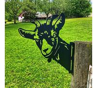 AOOLVY Fattoria che fa capolino in metallo, decorazione per esterni, recinto da giardino, decorazione da parete, decorazione da parete per cortile, patio, prato, regalo per papà amato nonno (pecora)