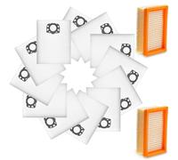 Aoonar Kit di 2 x filtri HEPA + 12 x sacchetti polvere - compatibile con Kärcher WD4, WD5, WD6, WD5P, WD6P, MV4, MV5, MV6 - ricambi KFI 4410 (2.863-005.0) e KFI 487 (2.863-006.0)