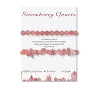 AOOOWER 1 set unico con perline di agata naturale con chiusura regolabile da indossare tutti i giorni o occasioni speciali con pietra simbolica, Misura unica, come descritto