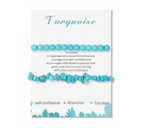 AOOOWER 1 set unico con perline di agata naturale con chiusura regolabile da indossare tutti i giorni o occasioni speciali con pietra simbolica, Misura unica, come descritto