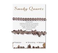 AOOOWER 1 set unico con perline di agata naturale con chiusura regolabile da indossare tutti i giorni o occasioni speciali con pietra simbolica, Misura unica, come descritto