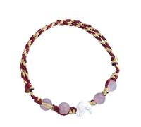 AOOOWER 2pcs Stella Nappe Bracciale Vintage Coppia Bracciale Moda Strati Elastici Braccialetti Gioielli Perline Fatti A Mano, 3.9x3.12in, Acciaio al titanio, Nessuna pietra preziosa