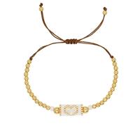 AOOOWER 4 braccialetti angelici da donna in acciaio inossidabile fatti a mano intrecciati regolabili braccialetti dell'amicizia, 3,9 x 3,9 in corda di cera in acciaio inox, non è una pietra preziosa