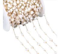 AOOOWER Catena personalizzabile sfaccettata variopinta dell'acciaio inossidabile dell'accessorio della catena del branello con le perle variopinte 1m per il