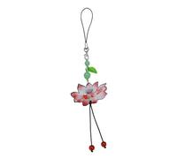 AOOOWER Ciondolo a forma di farfalla alla moda con perline per telefono, delicato accessorio per zaini, borse, chiavi dell'auto, portafogli, 18 cm, 1, Nessuna pietra preziosa