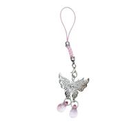AOOOWER Ciondolo a forma di farfalla alla moda con perline per telefono, delicato accessorio per zaini, borse, chiavi dell'auto, portafogli, 13cm, 1, Nessuna pietra preziosa