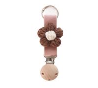 AOOOWER Clip a forma di fiore per cappello da viaggio elegante ciondolo zaino donna borsa accessori portatile cappello attacco, 12.5cm, Lana + clip in metallo in legno + fascia elastica, Nessuna