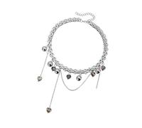 AOOOWER Collana con ciondolo a forma di sfera con cravatta di affetto, gioiello elegante, regalo esemplare, anniversario, amante della moda, collana con sfera d'amore