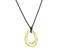 AOOOWER Collana con ciondolo geometrico, gioiello unico, collana regolabile in corda adatta per gli appassionati di moda moderna, 3.9x3.12in, CCB, Nessuna pietra preziosa