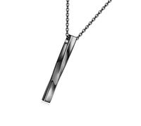 AOOOWER Collana con urna di cremazione per medaglione per animali domestici, gioiello per commemorare il tuo cane e gatto, 4.1x0.5cm, Acciaio al titanio, Nessuna pietra preziosa