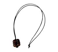 AOOOWER Collana sottile a catena nera a strati coreana gioielli moda moderno design minimalista versatile accessorio per lo styling, Resina