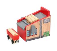 AOOOWER Colorato Legno Loading Machine Carrozzina Stump Set per Bambini Giocattolo Indoor Bambini Set Bambini Rimorchio per il Bambino