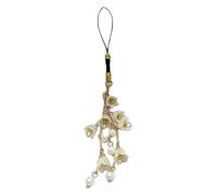 AOOOWER Cordino da polso per telefono, ciondolo a forma di orchidee, portachiavi staccabile per cellulare, cordino per borsa