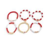 AOOOWER Elegante braccialetto di perline rosario bracciali unico perline braccialetto preghiera perline braccialetto braccialetto perle imitazione, 3310mm, Perla sintetica, Nessuna pietra preziosa