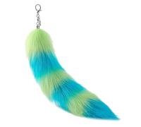 AOOOWER Elegante ciondolo per borsa a forma di coda di animale custodia per telefono ornamenti moda portachiavi unisex portachiavi colorato, 40 cm, peluche, Nessuna pietra preziosa