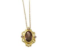 AOOOWER Elegante collana accessorio alla moda impreziosito ciondolo catena gioielli per il collo per uso quotidiano date, 3.12x1.95in, Metallo, Nessuna pietra preziosa