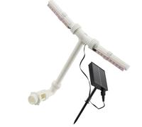 AOOOWER Fontane solari dello stagno della doppia testa delle operazioni calme per uso all'aperto Materiali resistenti al sole Fontane solari all'aperto dello stagno