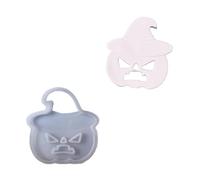 AOOOWER Ghisa di verdure di elastomero di Halloween per la lampada a LED Cottura fatta in casa Gathering Guarniture con 5 inquietanti Countenances Pomodoro Ombra Forma