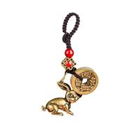AOOOWER Grazioso portachiavi con zodiaci, con disegni di animali e zodiaci, con eleganti diamanti per gli appassionati di moda, 5.5x3.1x0.7cm, Ottone, Nessuna pietra preziosa