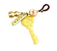 AOOOWER Grazioso portachiavi con zodiaci, con disegni di animali e zodiaci, con eleganti diamanti per gli appassionati di moda, Size 2.5x6cm/0.98x2.36inch, Ottone, Nessuna pietra preziosa