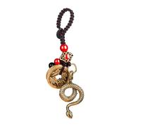 AOOOWER Grazioso portachiavi con zodiaci, con disegni di animali e zodiaci, con eleganti diamanti per gli appassionati di moda, 5.5x3.1x0.7cm, Ottone, Nessuna pietra preziosa