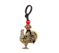 AOOOWER Grazioso portachiavi con zodiaci, con disegni di animali e zodiaci, con eleganti diamanti per gli appassionati di moda, 5.5x3.1x0.7cm, Ottone, Nessuna pietra preziosa