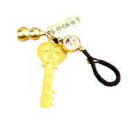 AOOOWER Grazioso portachiavi con zodiaci, con disegni di animali e zodiaci, con eleganti diamanti per gli appassionati di moda, Size 2.5x6cm/0.98x2.36inch, Ottone, Nessuna pietra preziosa