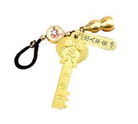 AOOOWER Grazioso portachiavi con zodiaci, con disegni di animali e zodiaci, con eleganti diamanti per gli appassionati di moda, Size 2.5x6cm/0.98x2.36inch, Ottone, Nessuna pietra preziosa