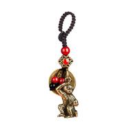 AOOOWER Grazioso portachiavi con zodiaci, con disegni di animali e zodiaci, con eleganti diamanti per gli appassionati di moda, 5.5x3.1x0.7cm, Ottone, Nessuna pietra preziosa